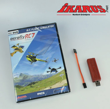 simulateur Ikarus Aerofly RC7 Pro + cable Graupner